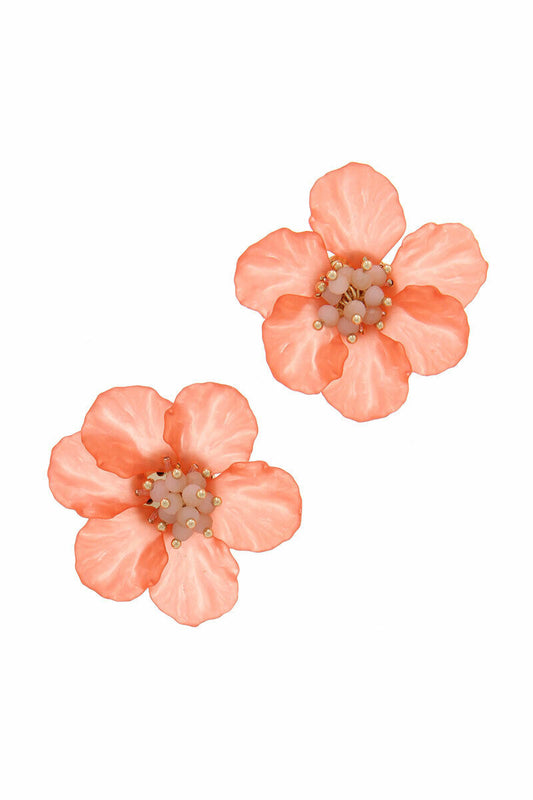 Beautiful Coral beaded stud Earring