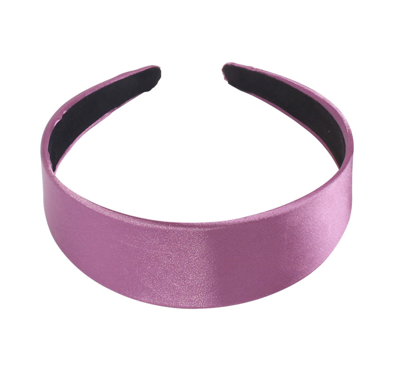 Purple Satin Solid Plain Headband