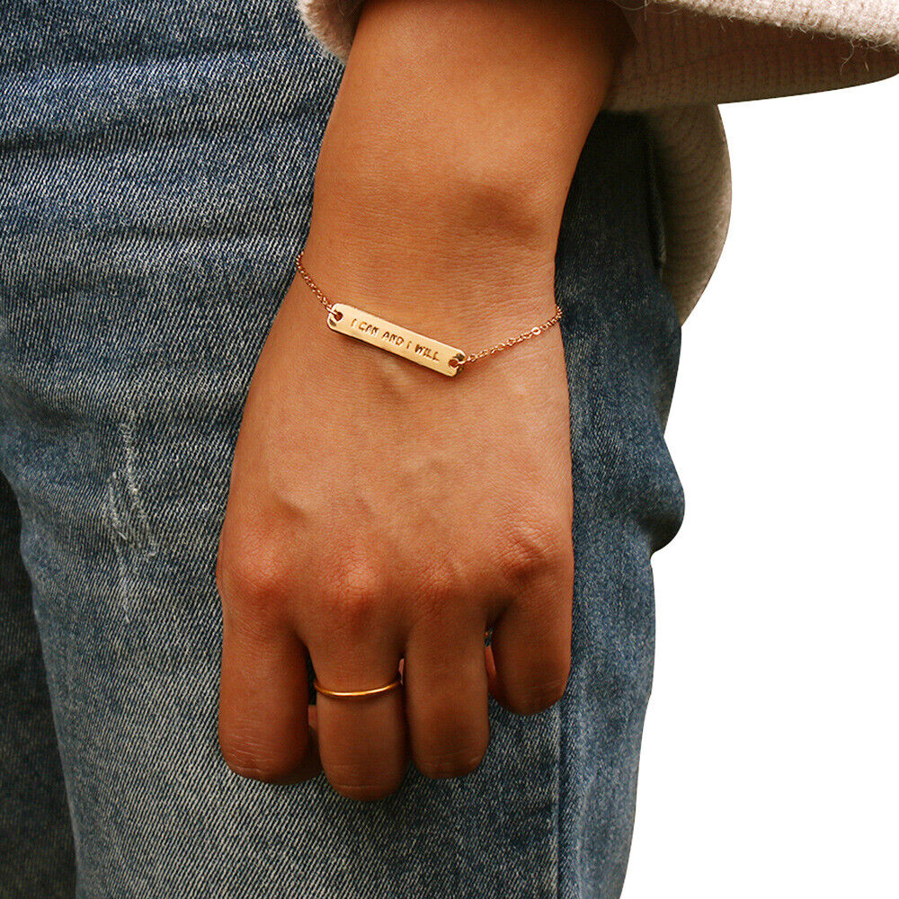 Beautiful Inspirational adjustable Gold Bracelet