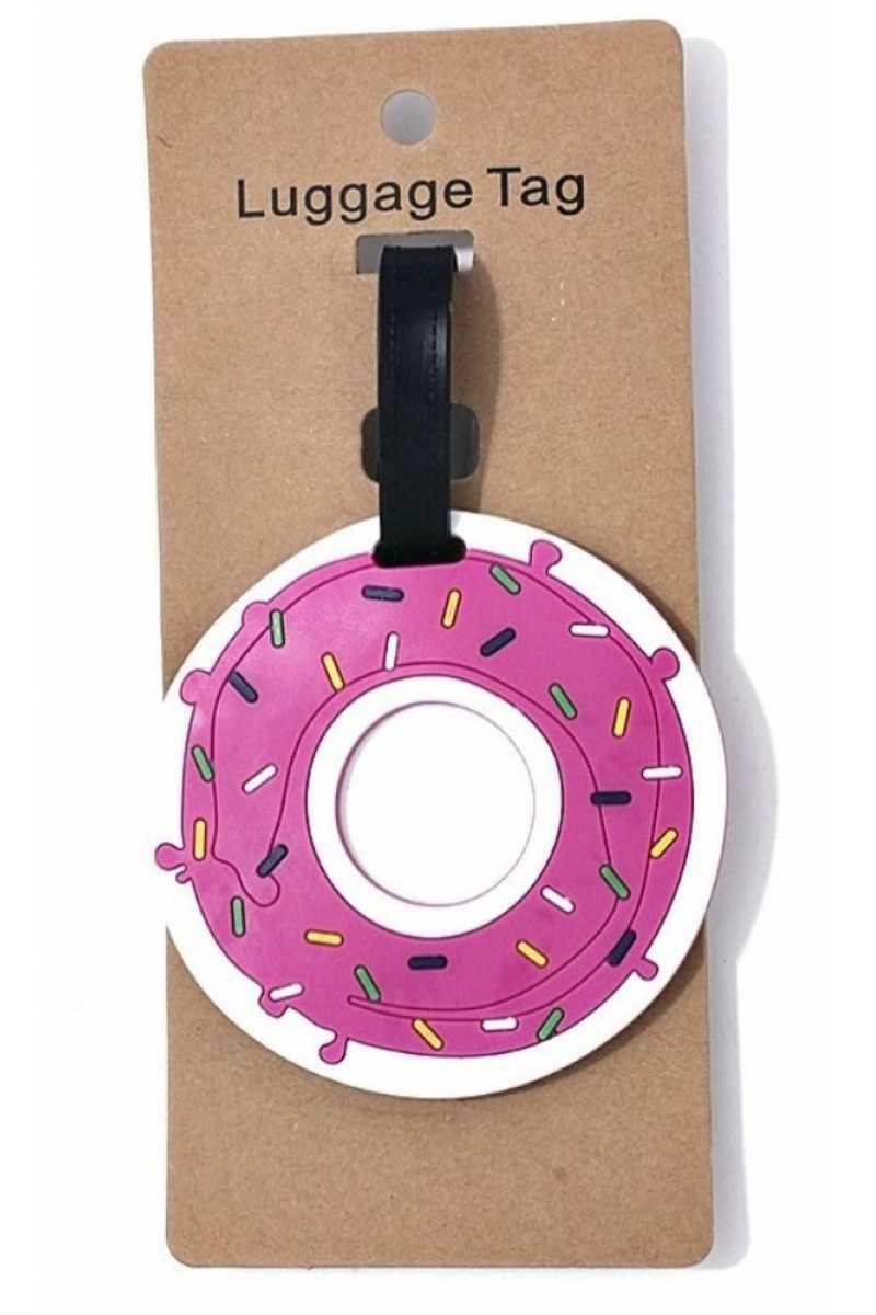 Pink/white Donut travel/bag/luggage Tag/accessories